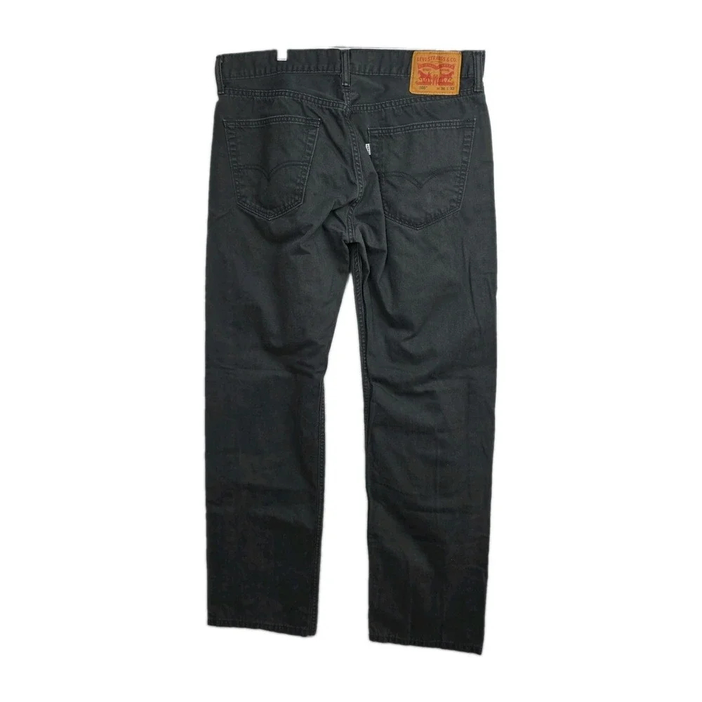 Levi's 505 Jeans Men's Size 36x32 Black Straight Leg Logo